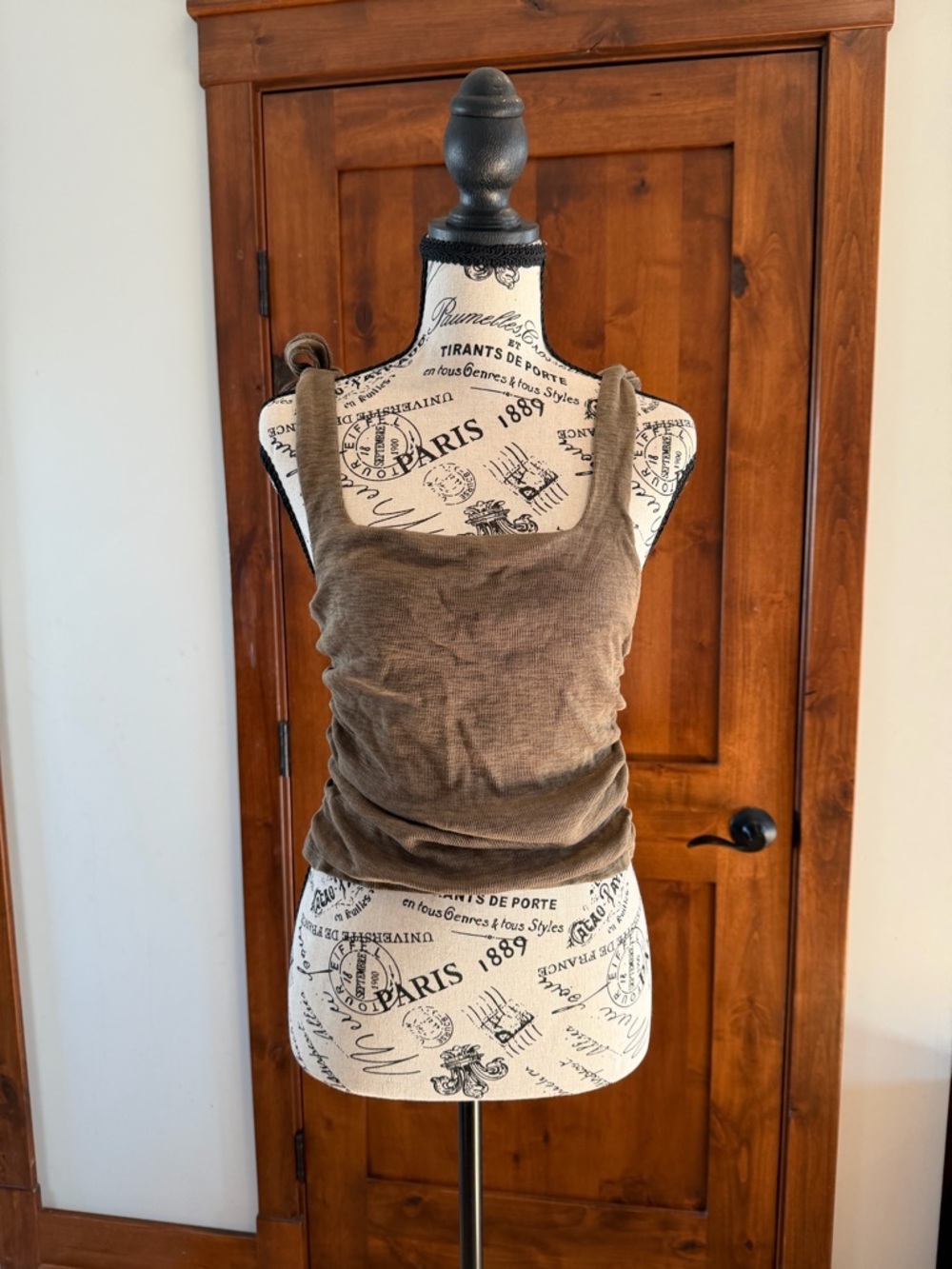 Free People Boulevard Olive Tie-Shoulder Women's Tank Top Size M